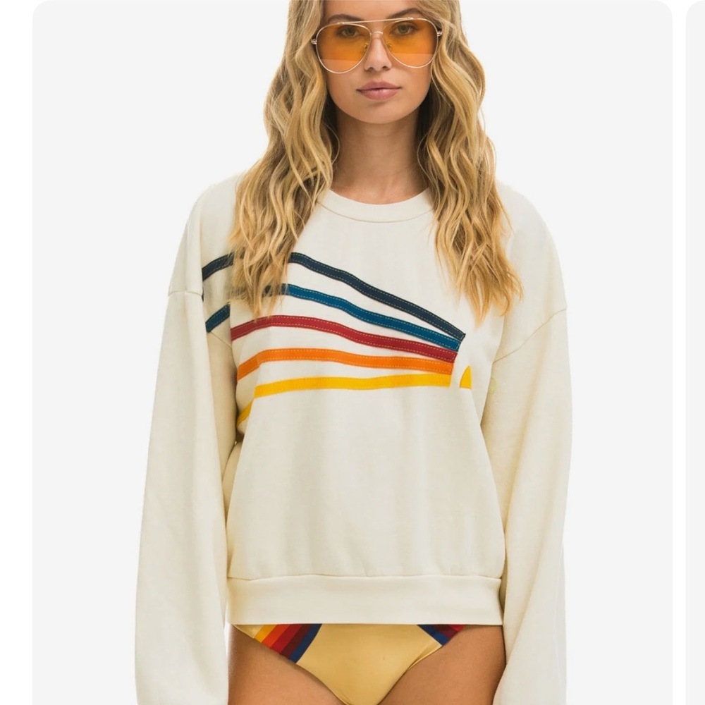 Aviator Nation Daydream Relaxed Crew Sweatshirt
